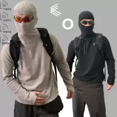 Gwino Functional Pioneer Mountaineering Outdoor 0 Series Structured Knit Fabric Wool Blend Hooded Knit Sweater Long Sleeve