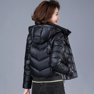 宽松小棉袄短款 亮面棉衣韩版 加厚外套潮 2023年新款 羽绒棉服女冬装