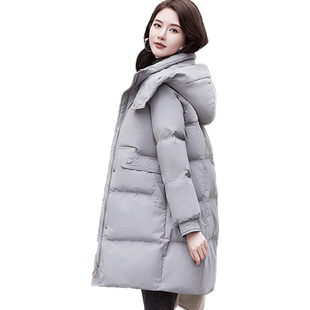 羽绒服女中长款2025年冬季新款韩版时尚洋气中年妈妈冬装加厚外套