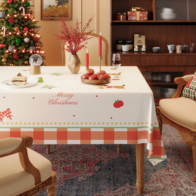 北欧新年礼物圣诞方桌布圆桌布