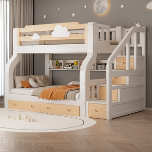 上下床双层床实木子母床儿童床高低床多功能两层组合上下铺双人床