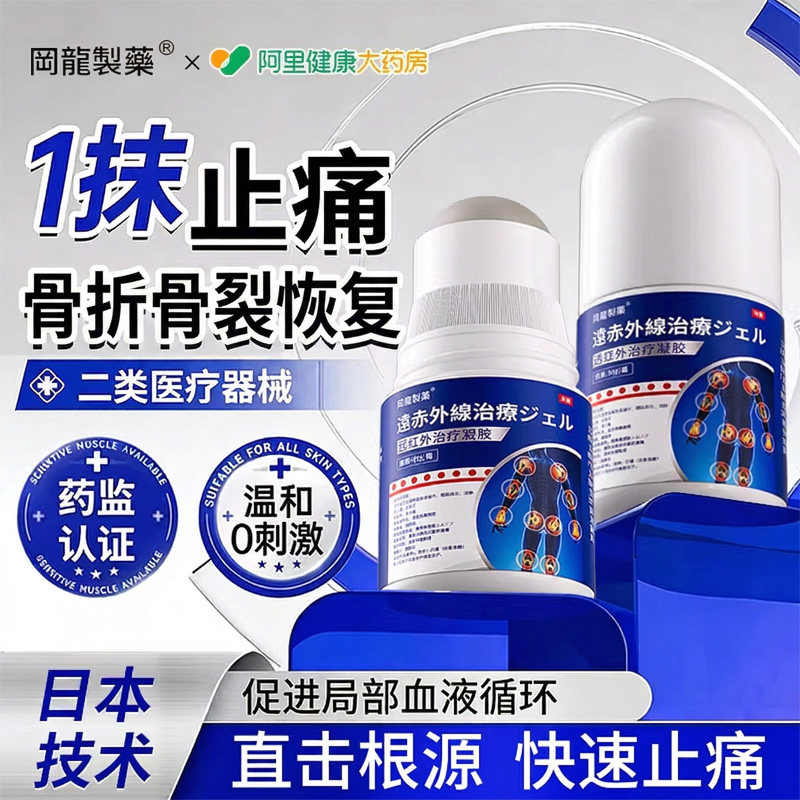 骨折骨裂恢复药快速接骨跌打损伤活血化瘀消肿止痛促愈合膏药凝胶