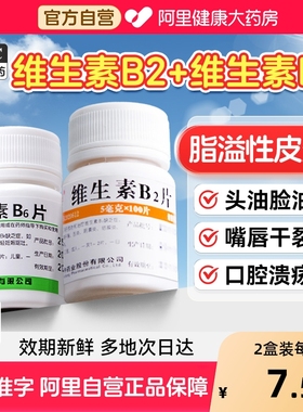 维福佳维生素B2片b6片口腔溃疡正品旗舰店脂溢性皮炎100片vb2成人