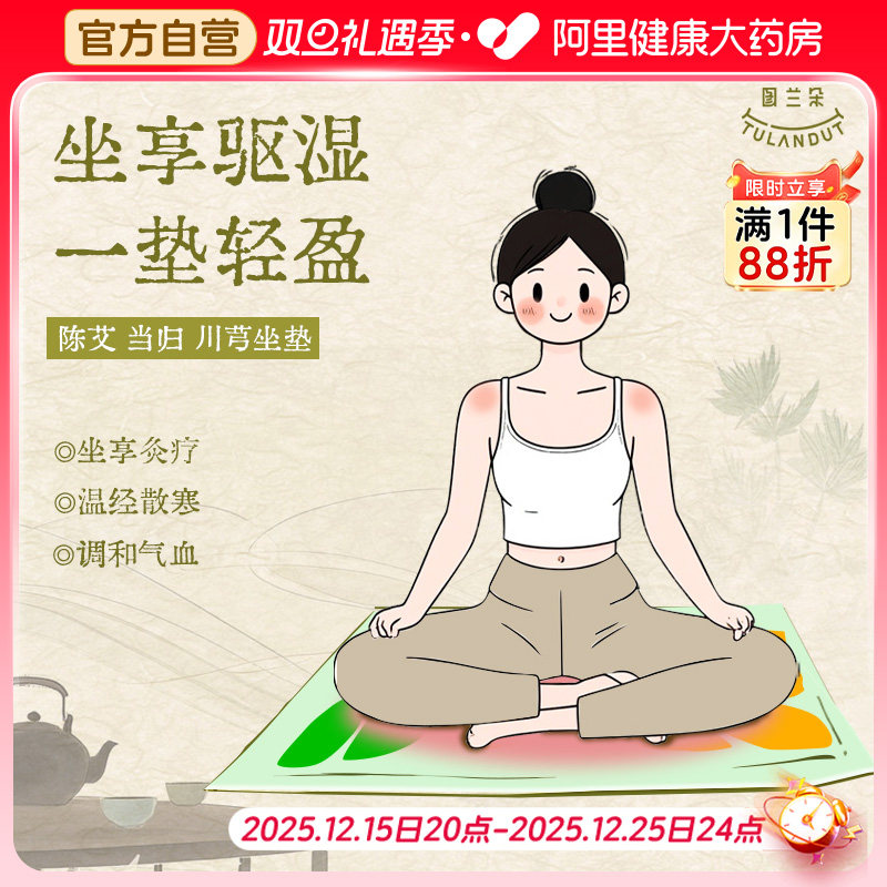 图兰朵电加热艾灸坐垫艾草绒随身秋寒护腰臀蒲团发热敷理疗养生仪