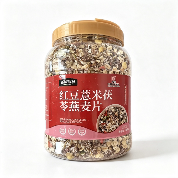 谷诚假日红豆薏米茯苓燕麦片1000g/罐图片
