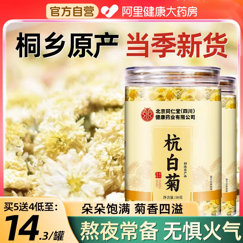 杭白菊官方店特级正品菊花茶浙江桐乡雪热销旗舰店雪菊青肝去火茶
