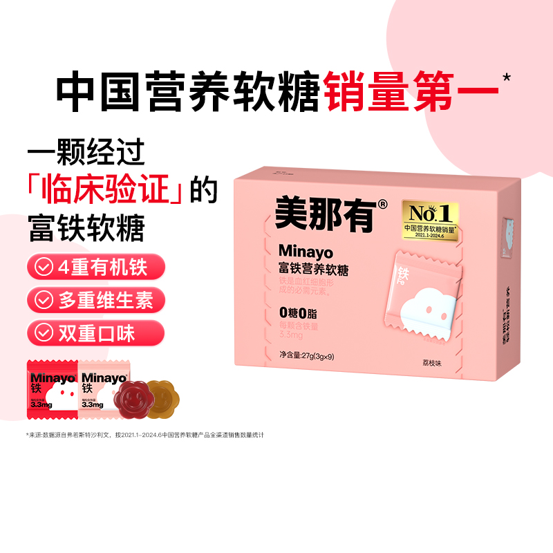 Minayo富铁软糖女性孕妇