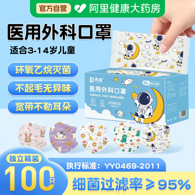 儿童口罩8到12岁独立包装3到6岁医用外科男童防晒专用夏季薄款图片