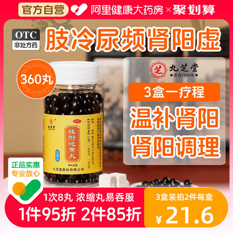 九芝堂桂附地黄丸正品尿频肾虚附桂理中丸肾阳虚体质中药调理男