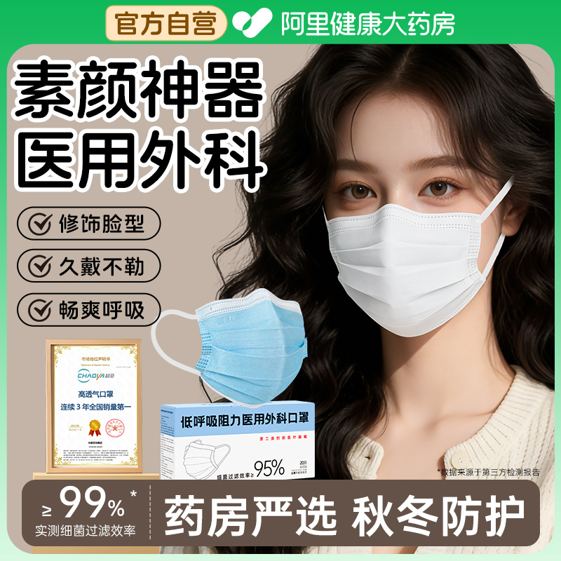 超亚医用外科口罩一次性医疗灭菌级独立包装正品低呼吸成人防流感