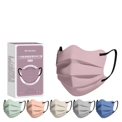 莫兰迪色口罩蝶形显脸小女高颜值