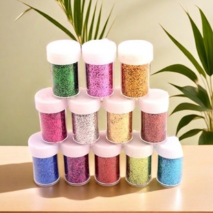 a set of toy glue golden glitter crystal powder glitter glue