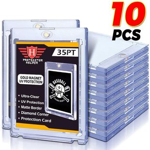 Magnetic Card Holder 10Pcs Protective Hard Cards 35PT