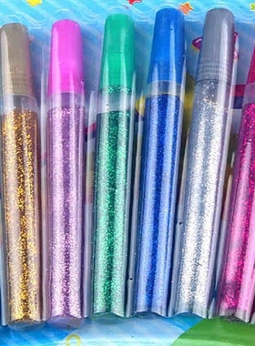 Ten pens with glitter glue craft kits kindergarten flash