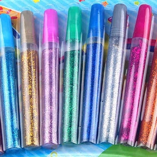Ten pens with glitter glue craft kits kindergarten flash