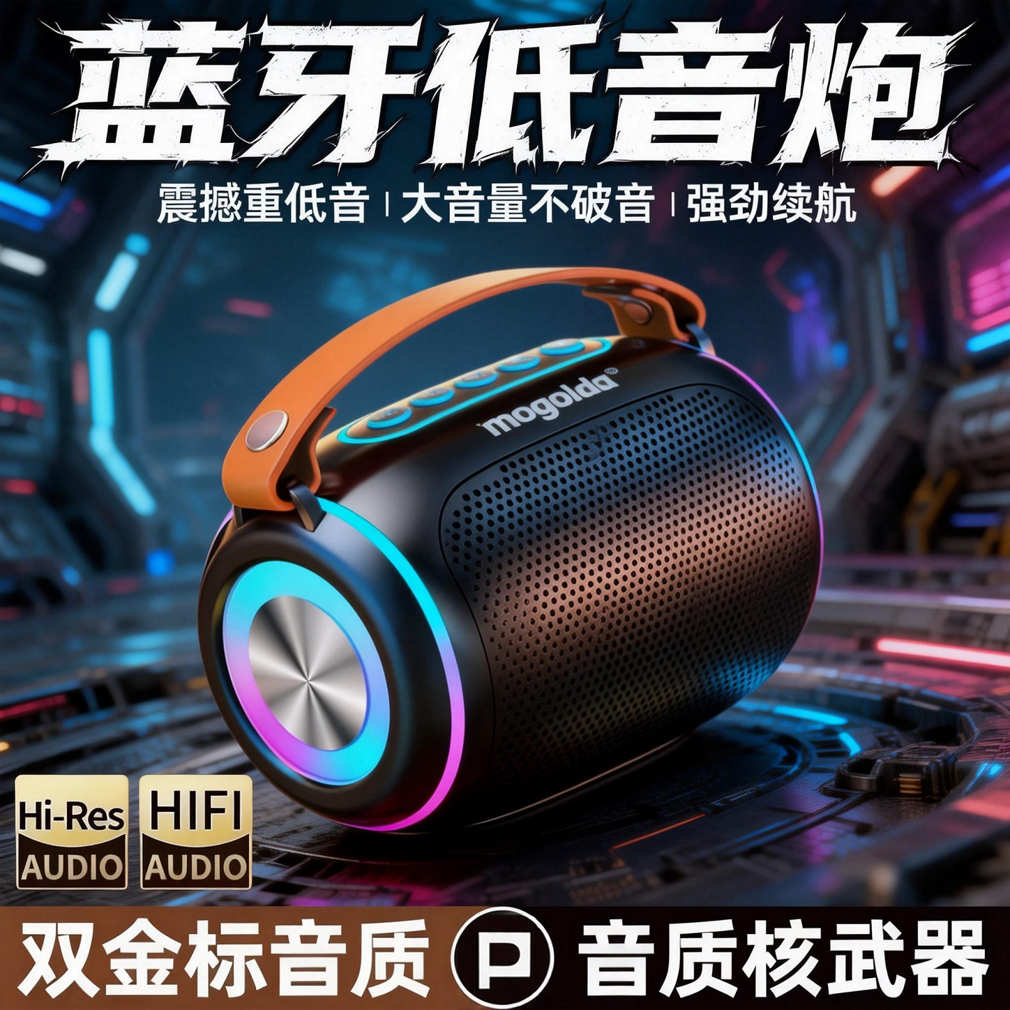 蓝牙音箱大音量便携高音质无线超重低音炮小型迷你小音响多功能