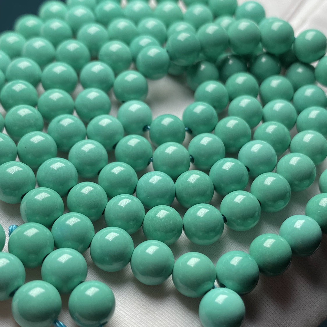원시 광석 천연 높은 도자기 6MM YAJIAOSHAN 젤리 소재 청록색 둥근 구슬 목걸이 108 부처님 구슬 팔찌 느슨한 구슬 팔찌