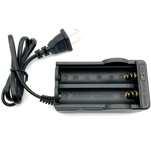 18650锂电池充电器3.7v4.2v强光手电筒电池充电器双槽智能充