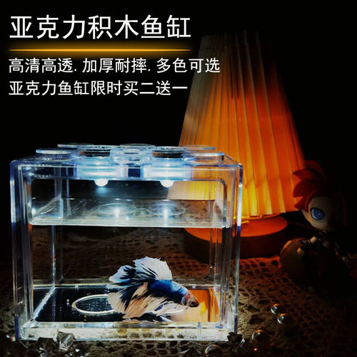 积木斗鱼缸微景观生态瓶