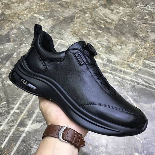 真皮男士时尚透气厚底休闲皮鞋