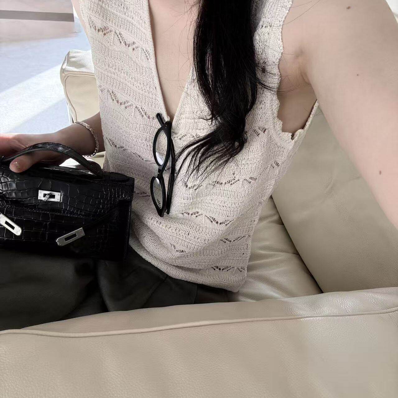 VERSO-26年夏上新设计感百搭镂空休闲背心(不含下装)26159