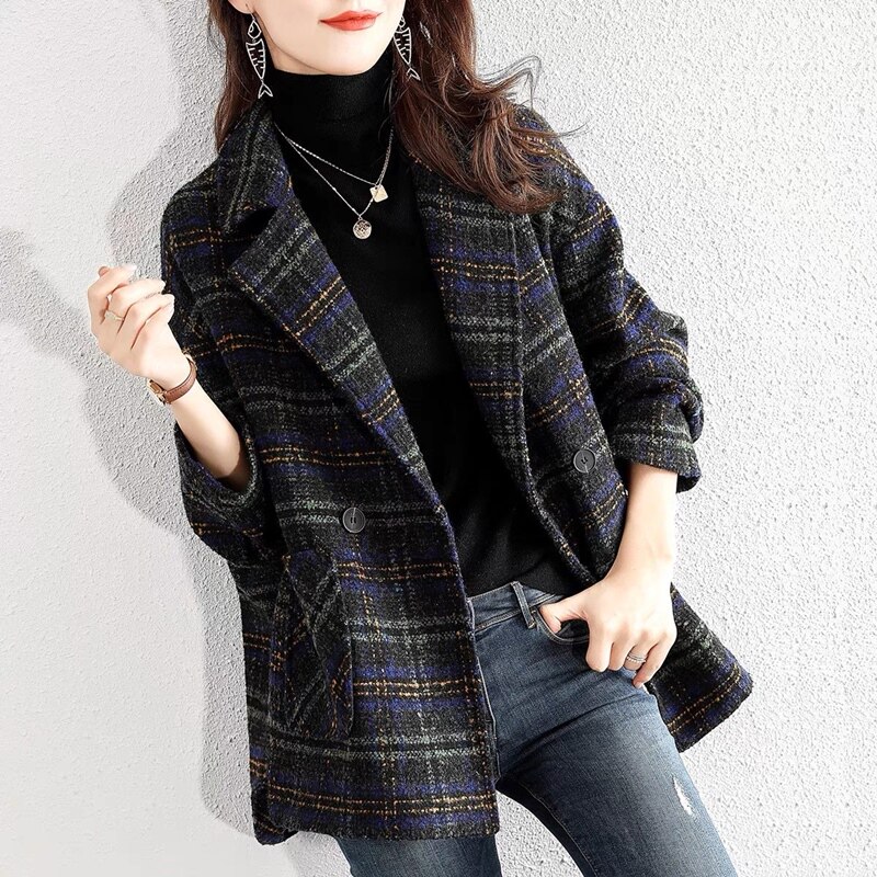 西装短外套女士装春秋冬季2024年新款小个子时尚洋气西服风衣上衣