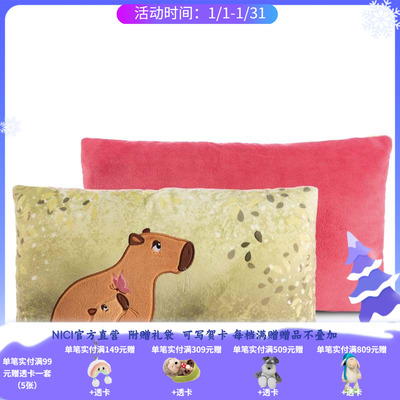 德国 NICI Basic Capybara  Green 水豚矩形靠垫 43x25cm