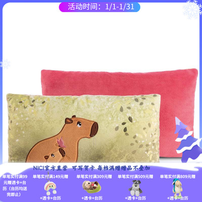 德国 NICI Basic Capybara  Green 水豚矩形靠垫 43x25cm