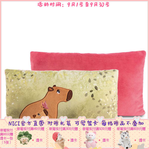 德国 NICI Basic Capybara  Green 水豚矩形靠垫 43x25cm