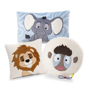 德国 NICI 野生朋友系列狮王方形/山魈马图托圆形/大象矩形靠垫