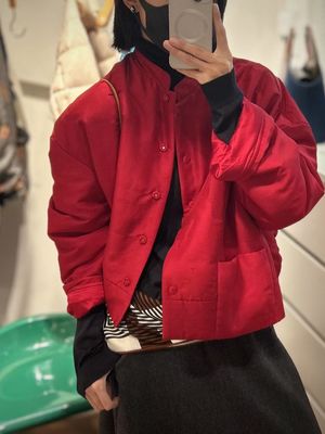 2025秋冬新款高级珠光感国风小立领色织双宫桑蚕丝棉服保暖舒适女