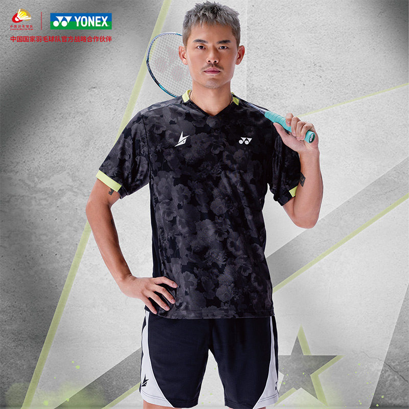 YONEX尤尼克斯羽毛球服男款运动T恤短袖10109LDCR林丹