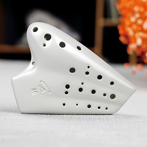 风雅三管无光白中音C调陶笛