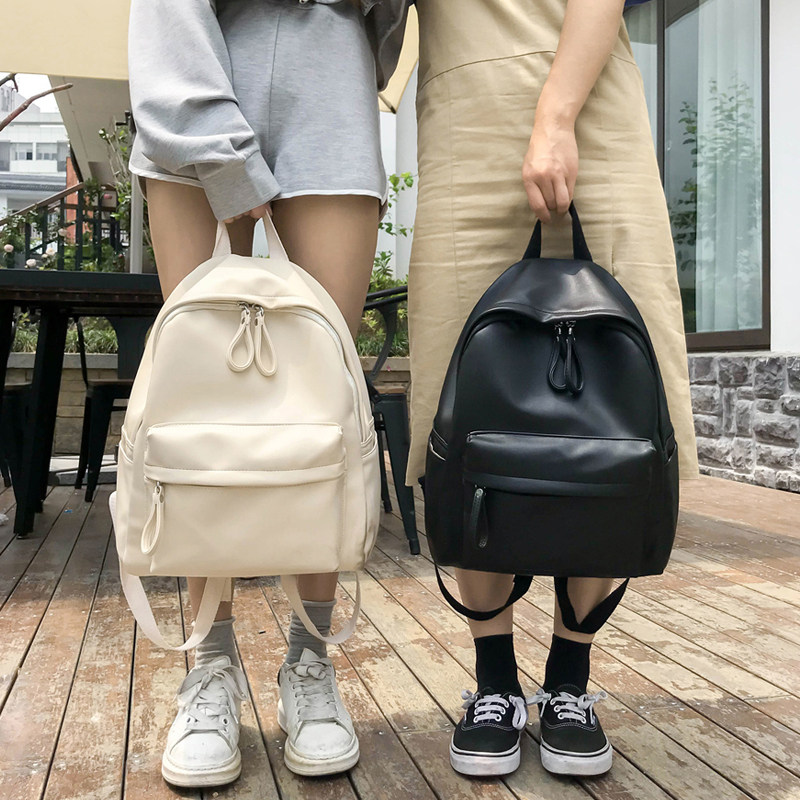 2020新款PU皮质 古着感少女书包女韩国森系大学生双肩包简约ins在类目 箱包皮具/热销女包/男包, 双肩背包中 - 来自Buy2taobao.com提供专业的淘宝代购服务