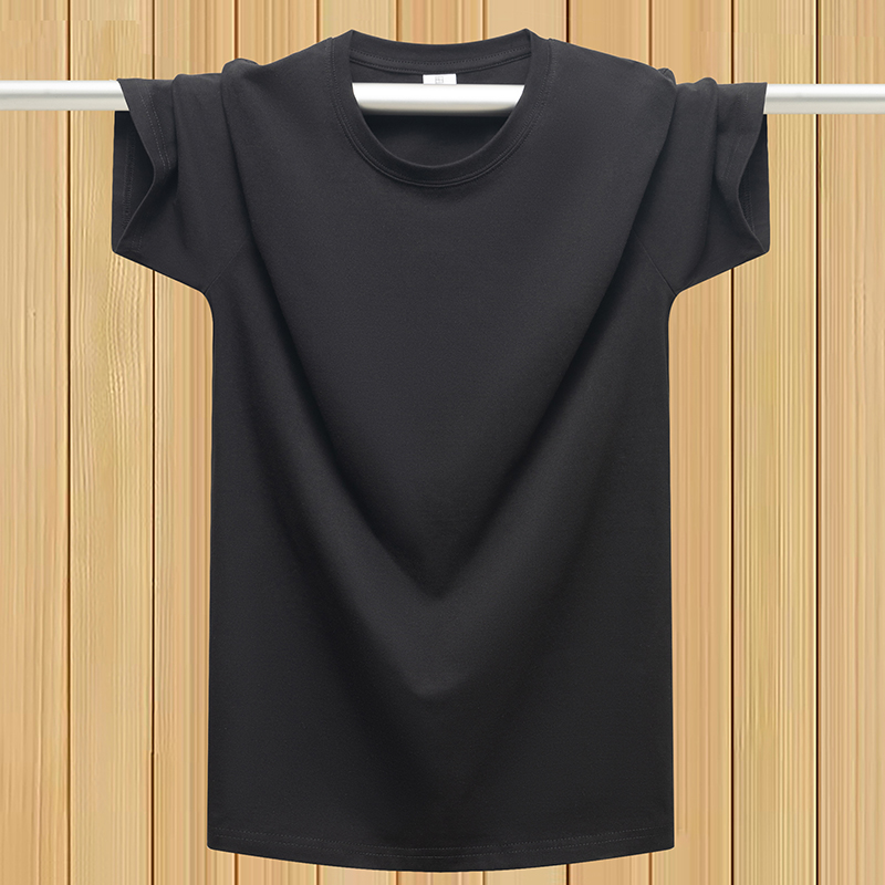 纯棉肥款宽松休闲特大码短袖t恤