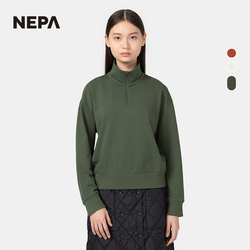 NEPAT恤卫衣半拉链舒适女士