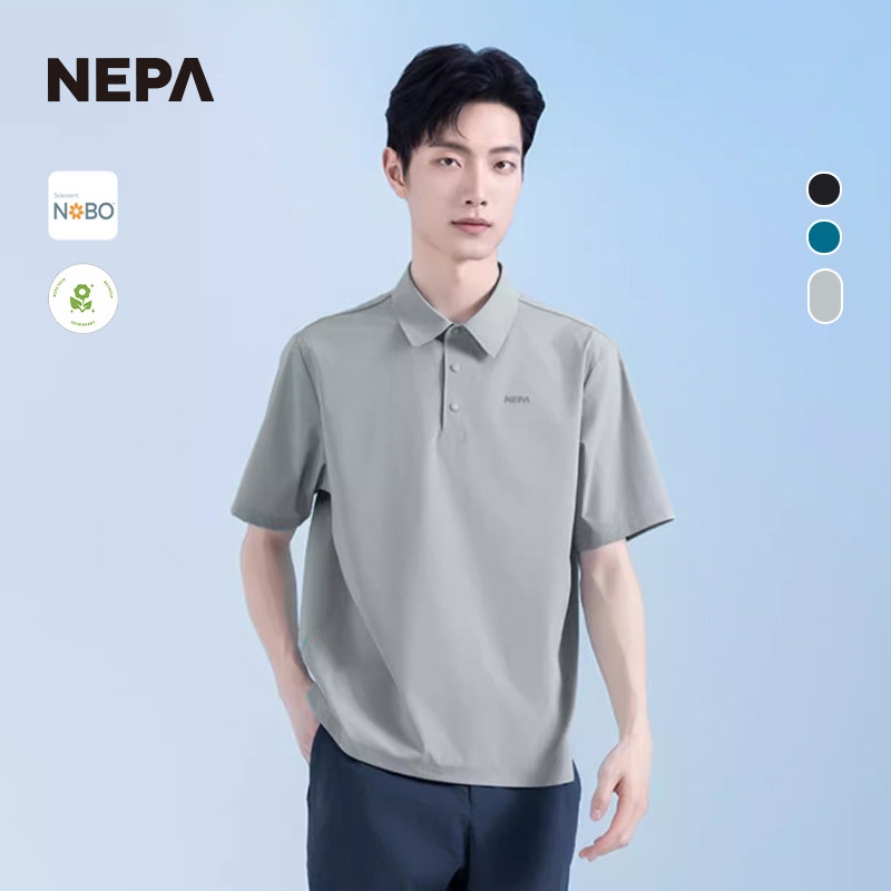 NEPA25夏季男士户外短袖PoloT恤图片
