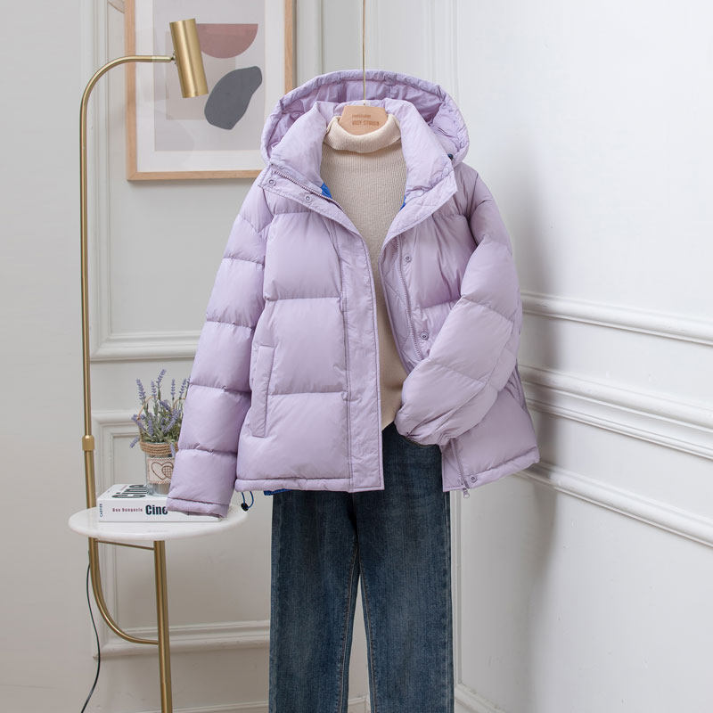 2025年新款羽绒服女短款可拆卸帽百搭面包服时尚白鸭绒显瘦外套潮,女装/女士精品,羽绒服,淘宝优惠券,粉丝福利购,淘宝优惠卷
