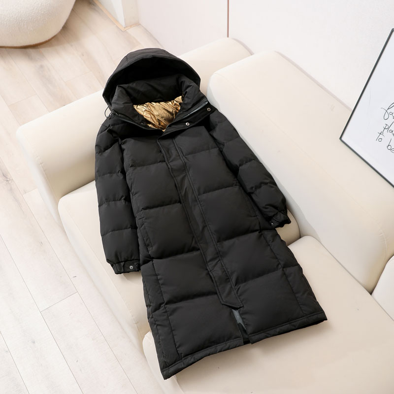韩版聚酯纤维连帽显瘦羽绒服女