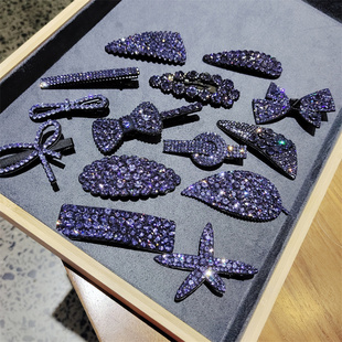 长春花篮发夹2024年新款后脑勺高级发夹水钻高端精致女侧边刘海夹