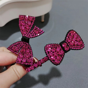 玫红色2023年头饰海星BB夹发夹女侧边刘海夹爱心鸭嘴夹边夹高级感