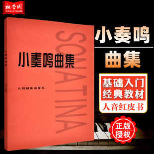 小奏鸣曲集 人音红皮书大开本 钢琴教材音乐书籍 正版 钢琴入门教程舒伯特巴赫贝多芬莫扎特克列门蒂大调前奏曲乐谱人民音乐出版 社