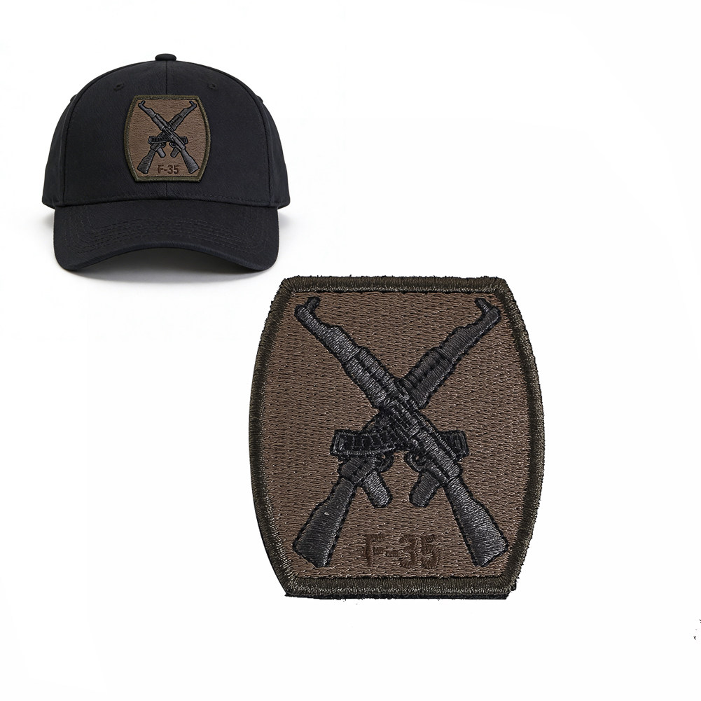 卡通F-35步枪刺绣布贴DIY