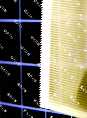 三角形楔形锯齿 2um分辨率微纳3D打印金字塔尖状微锥微针PDMS模具