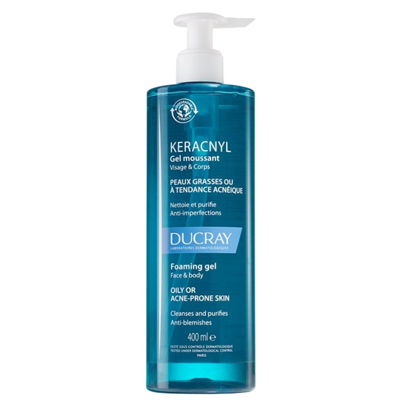 法国DUCRAY护蕾控油净肤洁面凝胶400ml清痘洁肤啫喱洗面奶无皂基