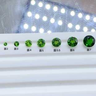 天然透辉石裸石戒面园形 园2mm-园7mm透辉石配石