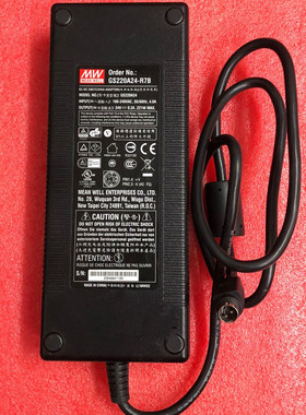 全新正品明纬3插PFC电源适配器GS220A24-R7B    24V 9.2A