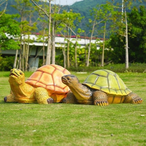 动物水景装饰海龟模型公园纯手工