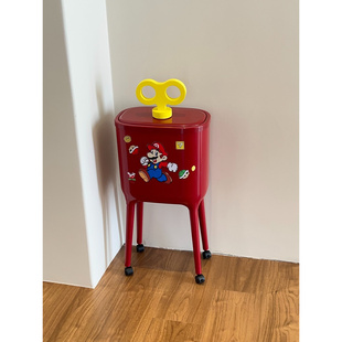 高脚垃圾桶家用大号大容量厨房免弯腰可移动垃圾桶带盖 陆陆