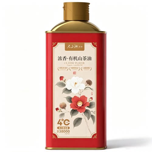 大三湘有机冷榨山茶油国韵浓香山茶籽油4度冷提月子宝宝辅食500ml